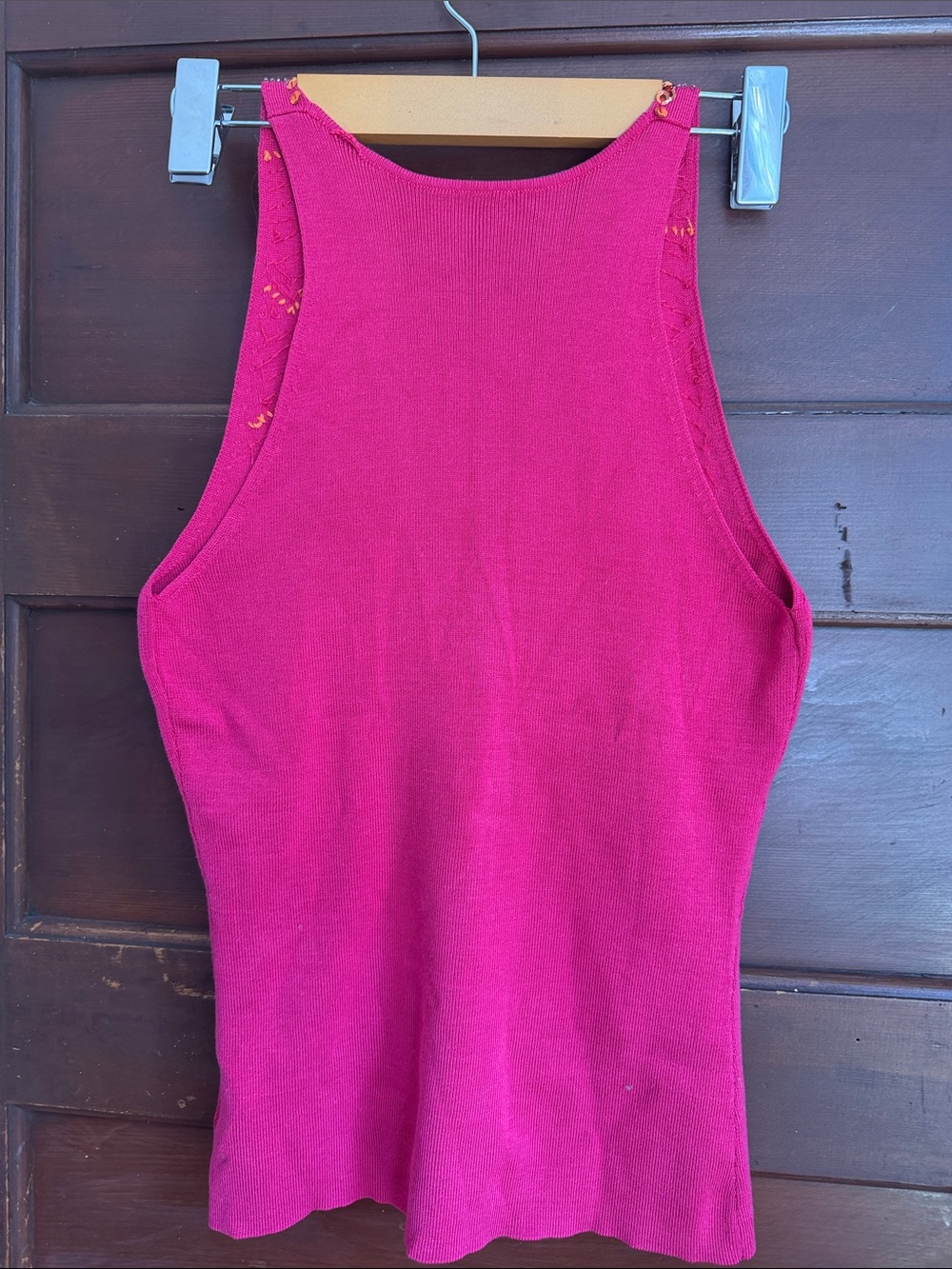 Fuchsia Bead and Sequin Halter - Picture 3 of 4
